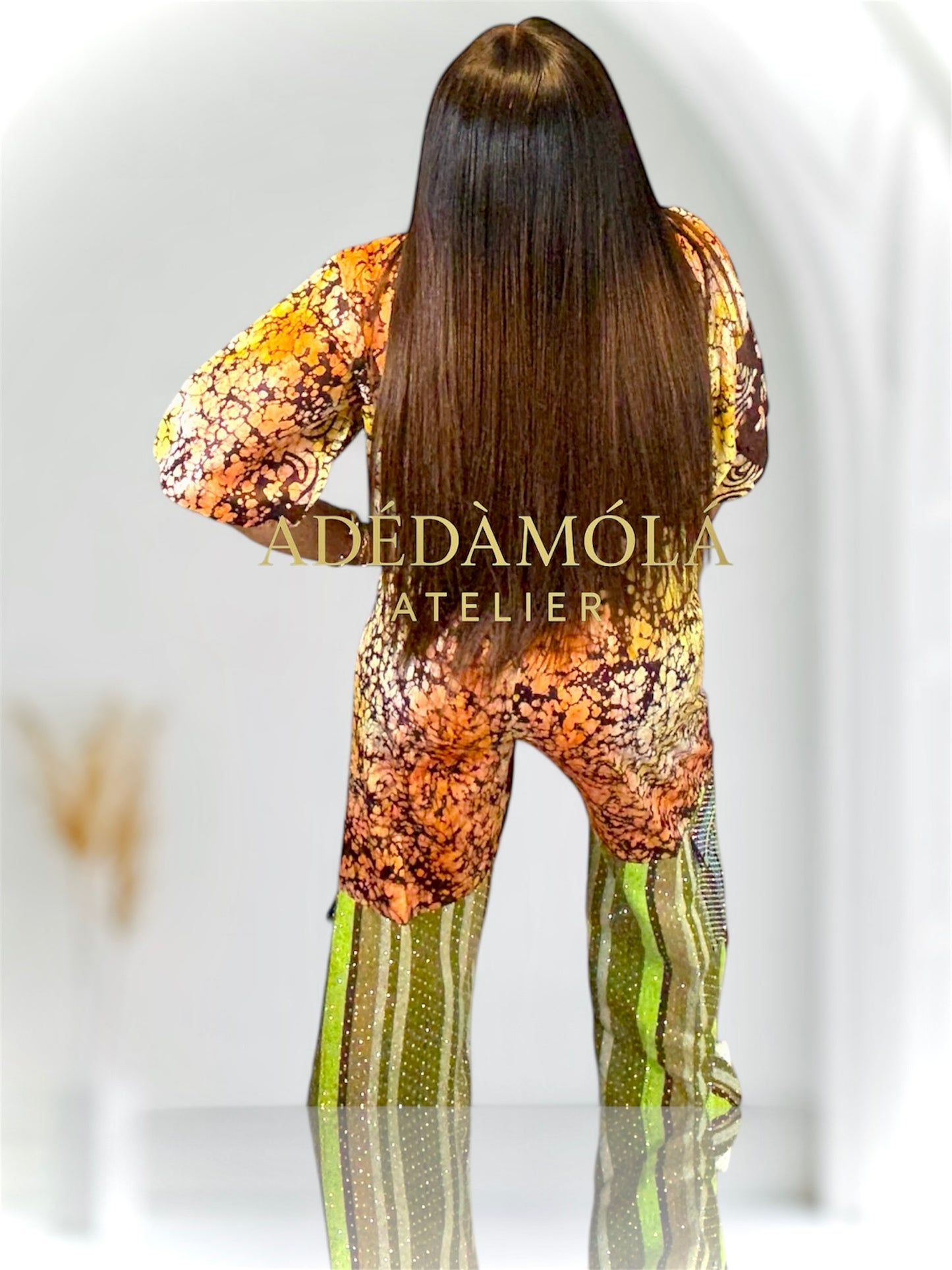 Fully stoned 2-piece African Trousers and shirt set- Boss Lady 5