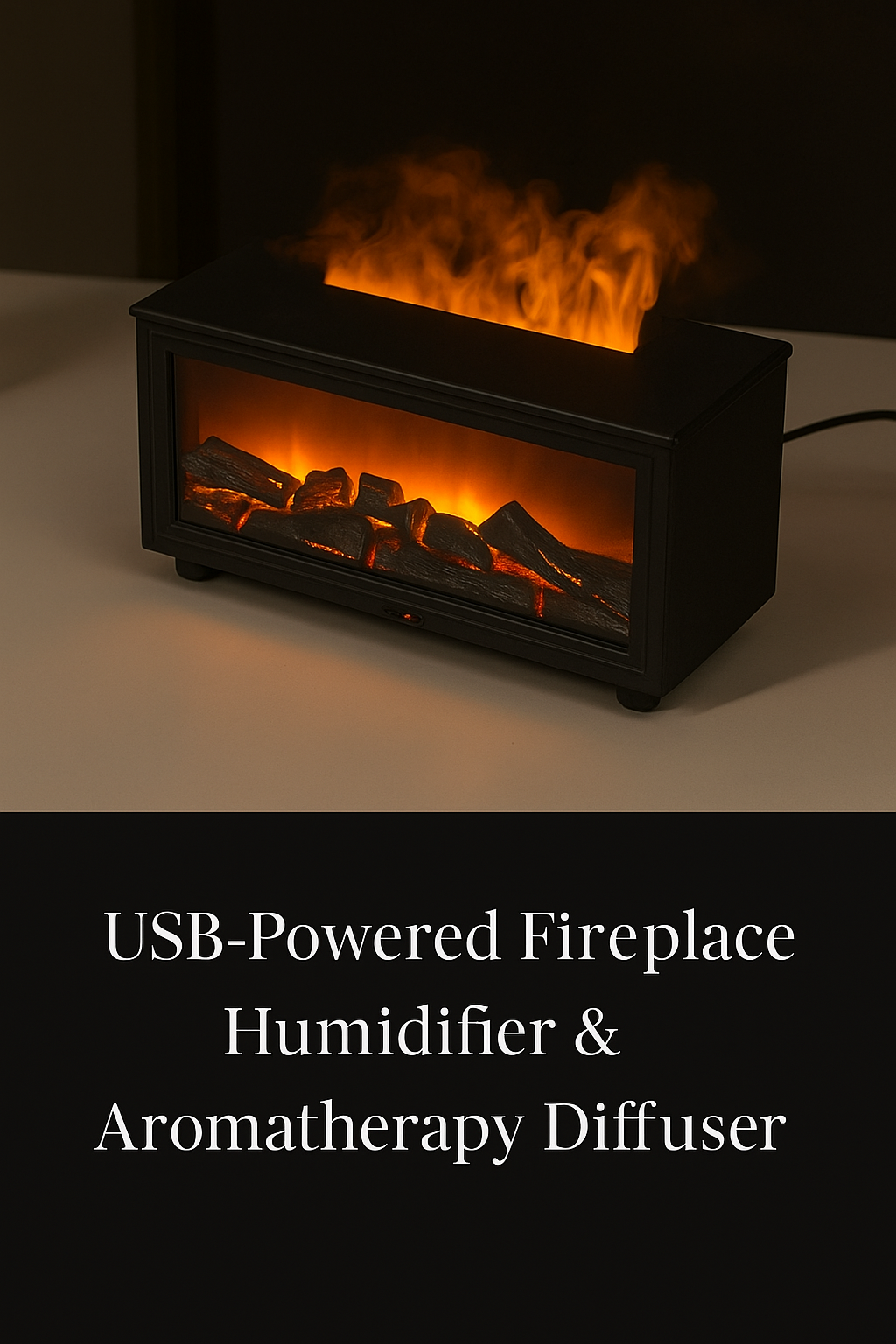 USB powered fireplace Humidifier & Aromatherapy diffuser
