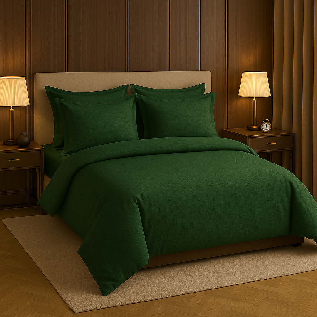 Emerald Haven – 6-Piece Luxe Bedding Set- 300cc