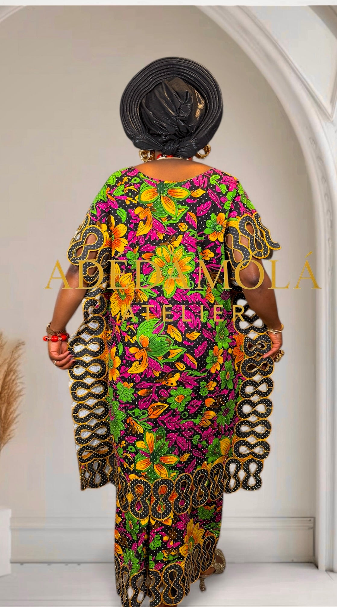 Fully stoned African skirt and blouse ready to wear set- Aya Aba