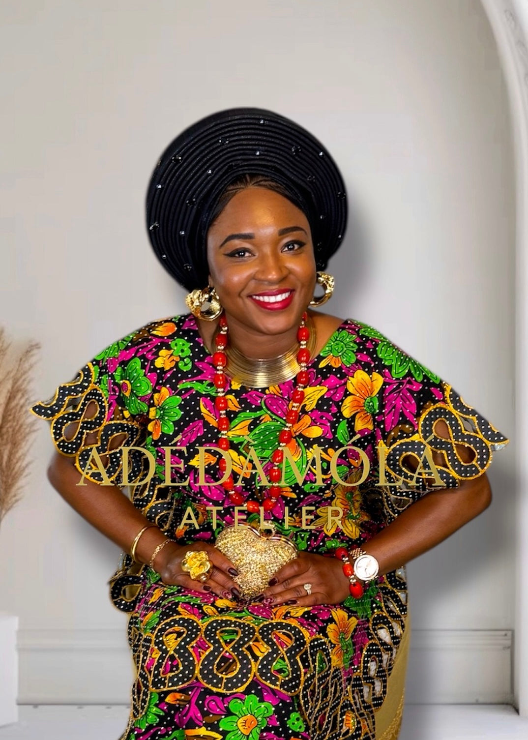 Fully stoned African skirt and blouse ready to wear set- Aya Aba