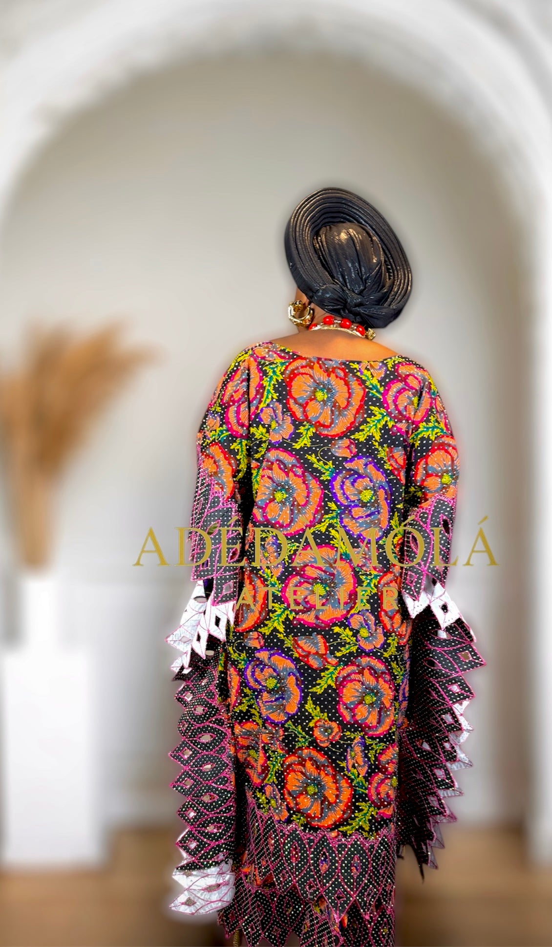 Fully stoned African skirt and blouse ready to wear set- Oju-Oge