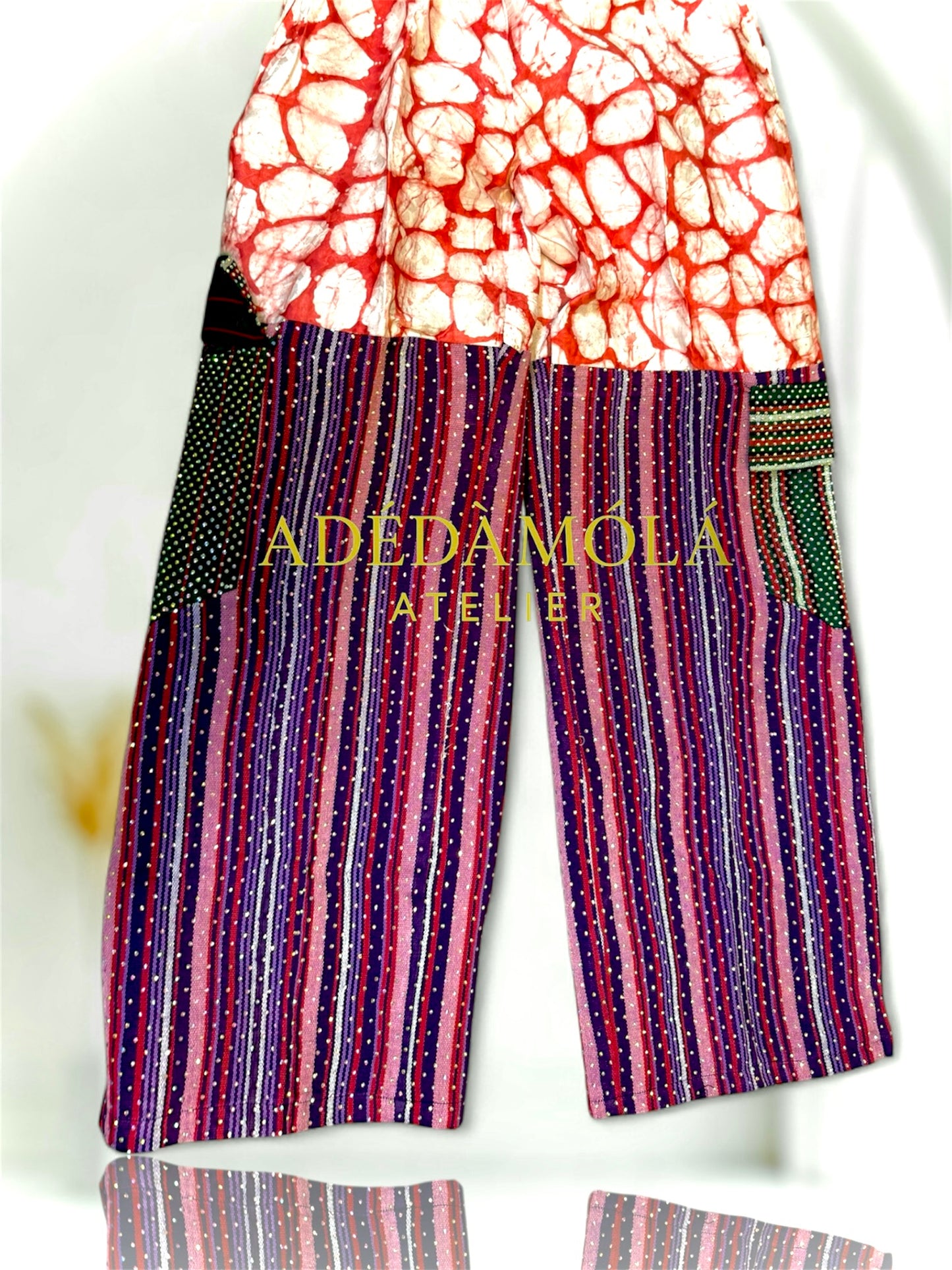 Fully stoned 2-piece African Trousers and shirt set- Boss Lady.