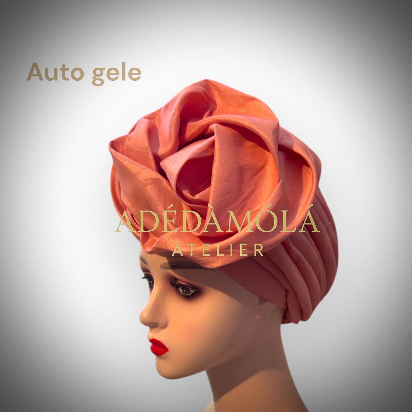 Auto gele headgear- For women of class and prestege- Rose design