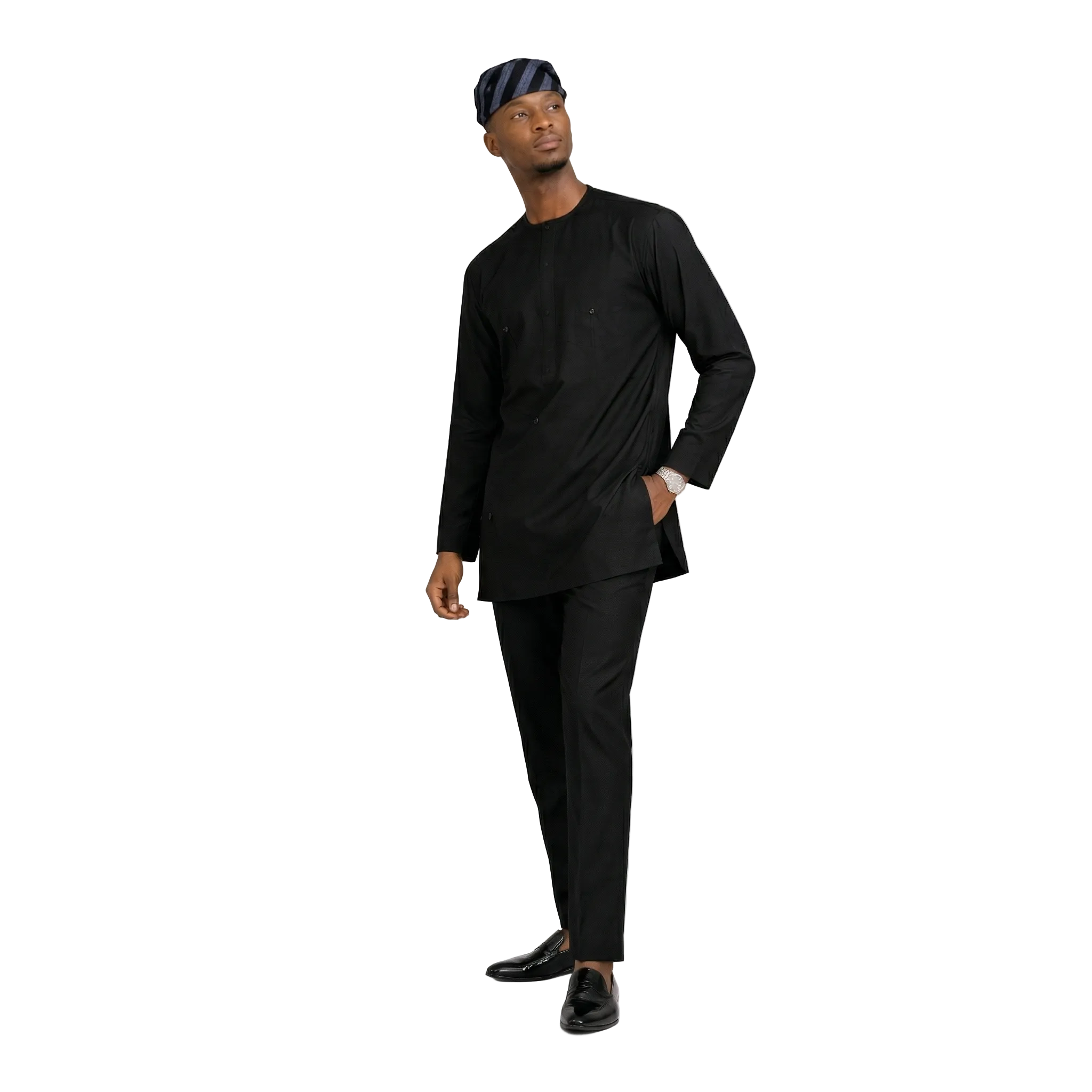 minimalist dress men ÀṢẸ̀ Minimalist African Men's 2-Piece Set