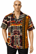 AKIN men’s multicolour Ankara shirt with bold African print