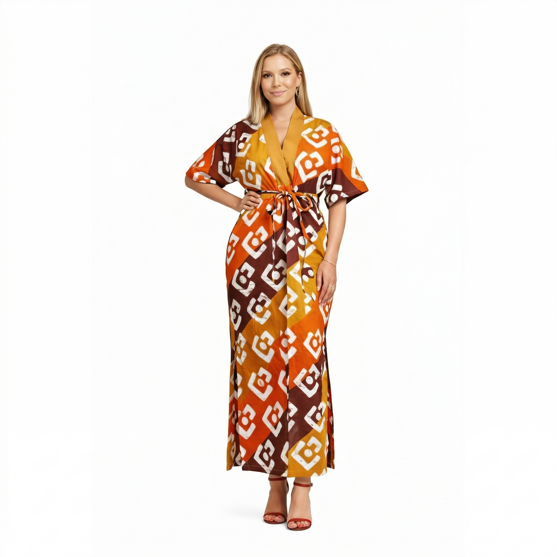 ASE Heritage African Print Gown - Premium Ankara Wrap Dress by Adedamola Atelier | Edmonton Canada