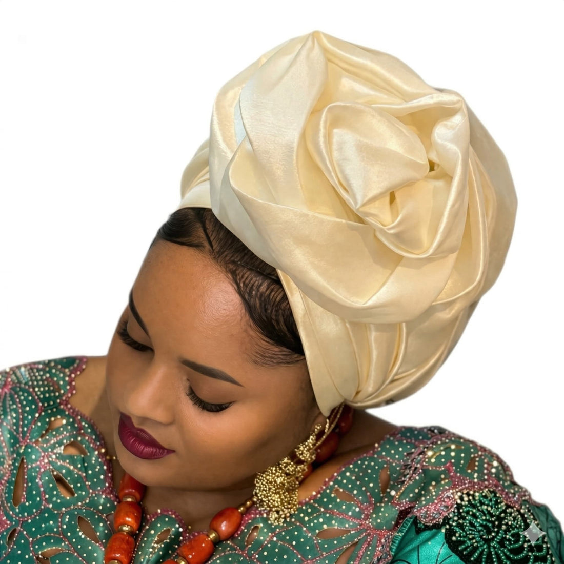 Auto Gele Headwrap | Luxury African Headgear for Women of Prestige