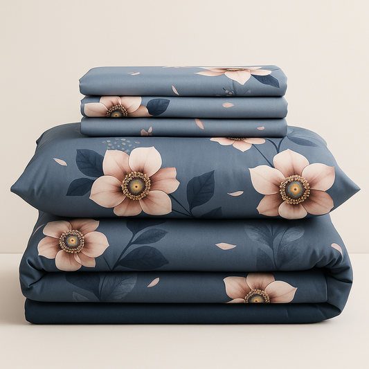 Blossom Drift – 6-Piece Floral Elegance Bedding Set