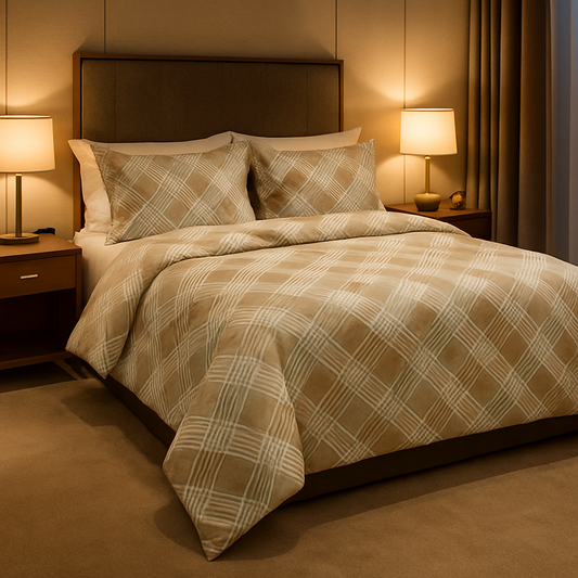 Urban Weave Double Comforter Set – 100% Cotton | 300 Thread Count | 4 Pillowcases