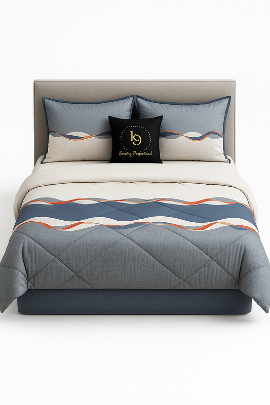 Ash Flow King Size Comforter Set – 6-Piece Luxury Bedding