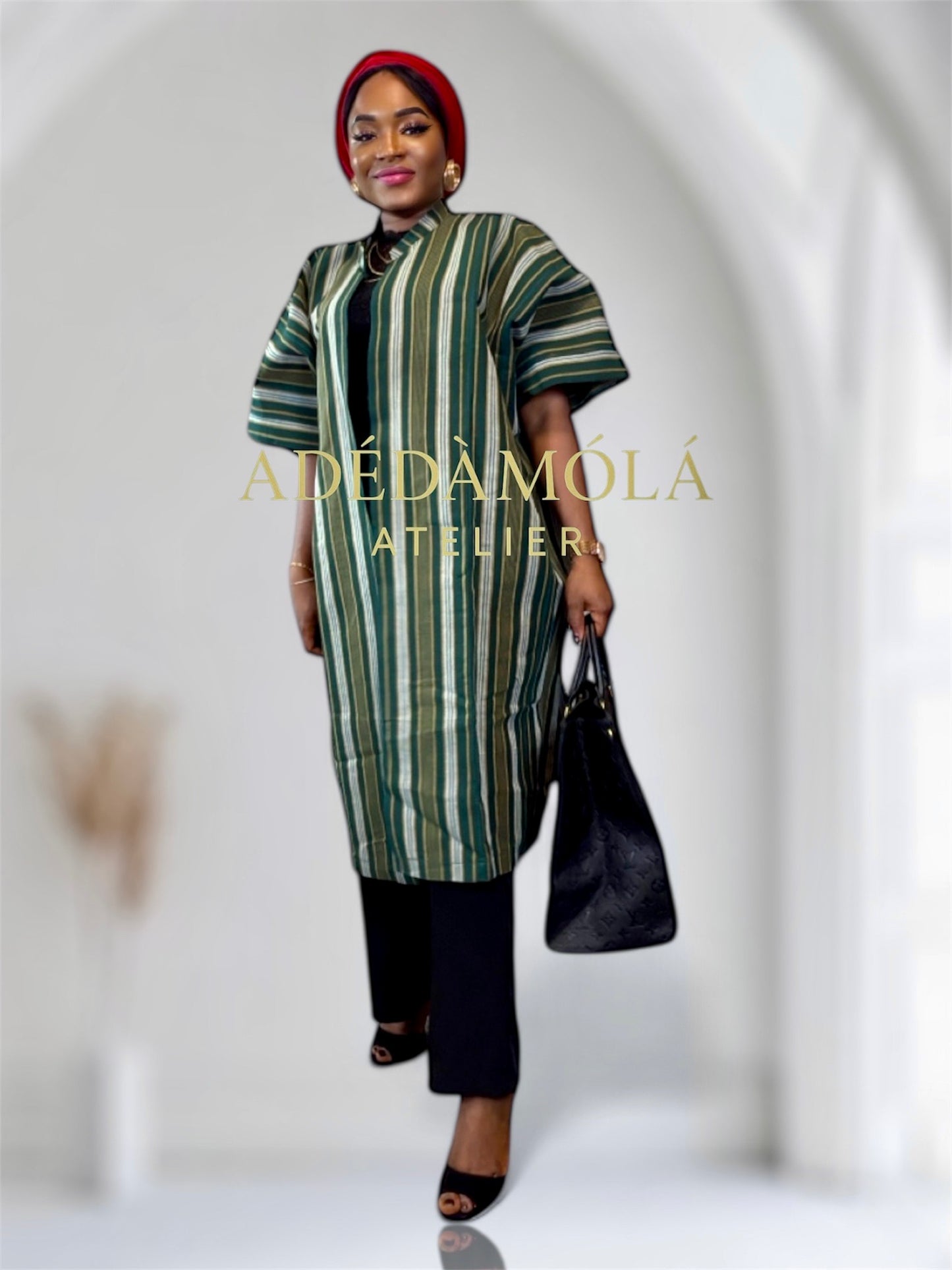 African Rady to Wear Kimono Jacket- Royal. One size fit upto size 20