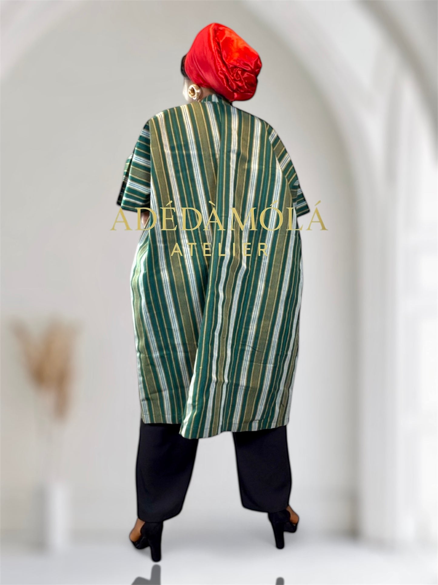 African Rady to Wear Kimono Jacket- Royal. One size fit upto size 20