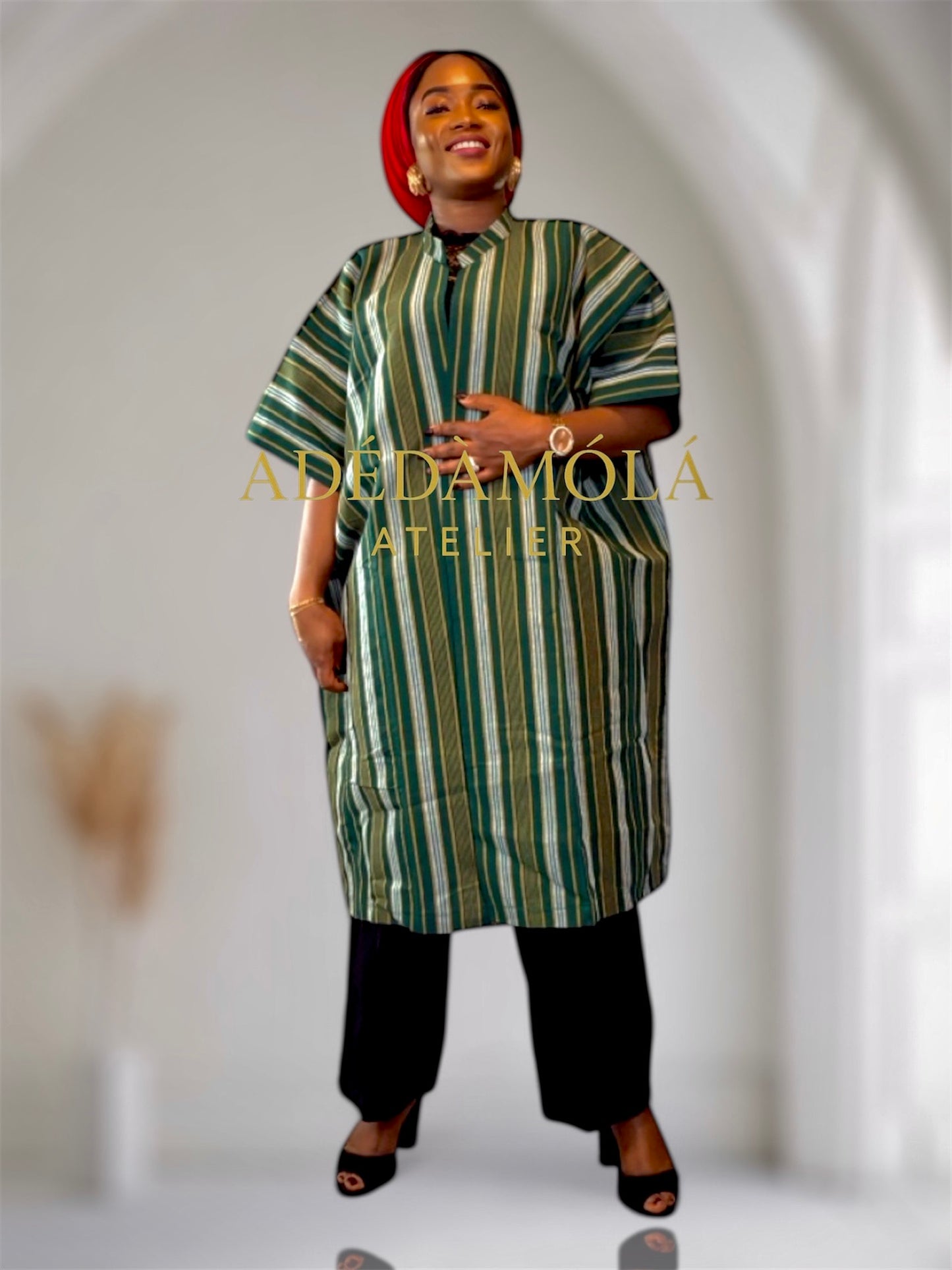 African Rady to Wear Kimono Jacket- Royal. One size fit upto size 20
