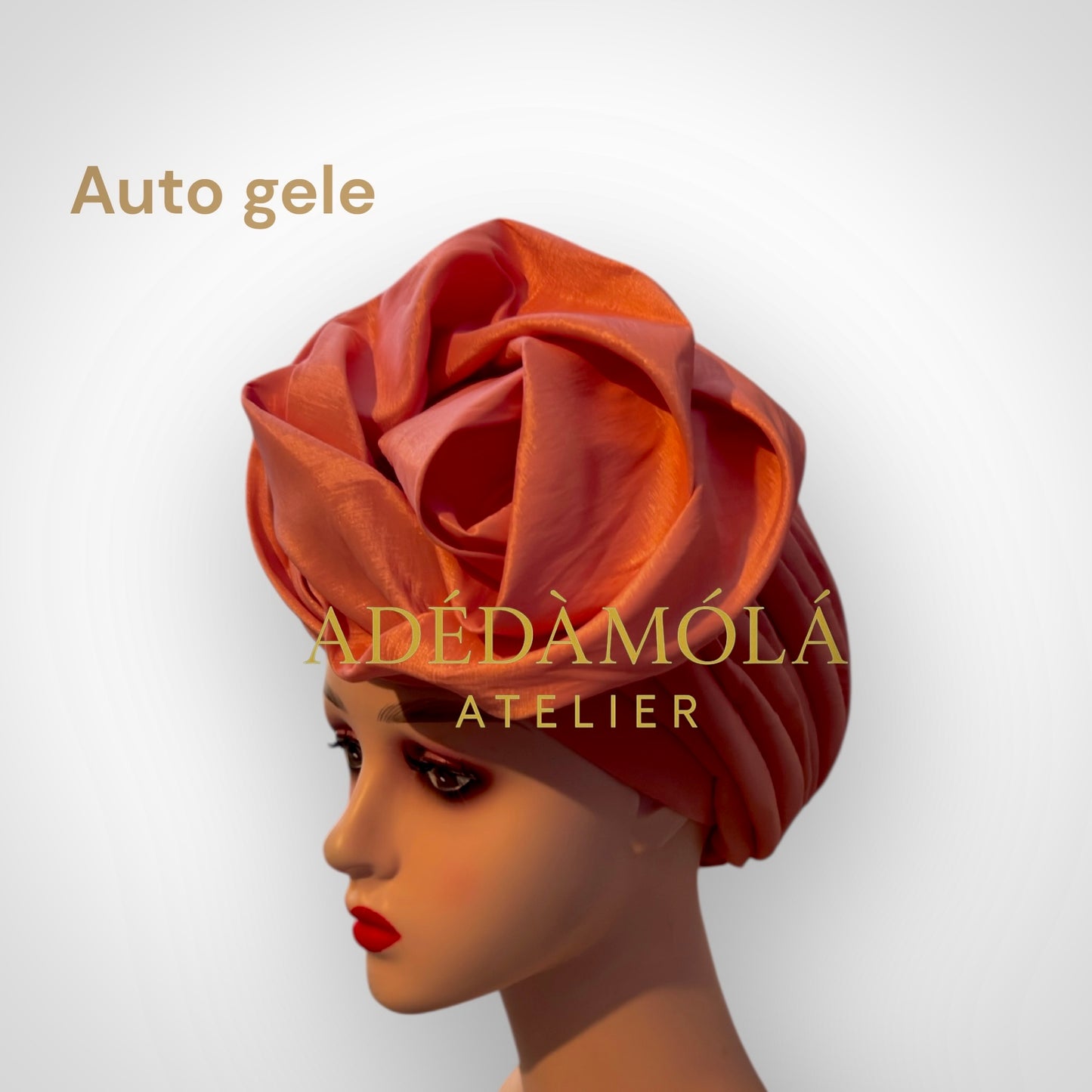 Auto gele headgear- For women of class and prestege- Rose design