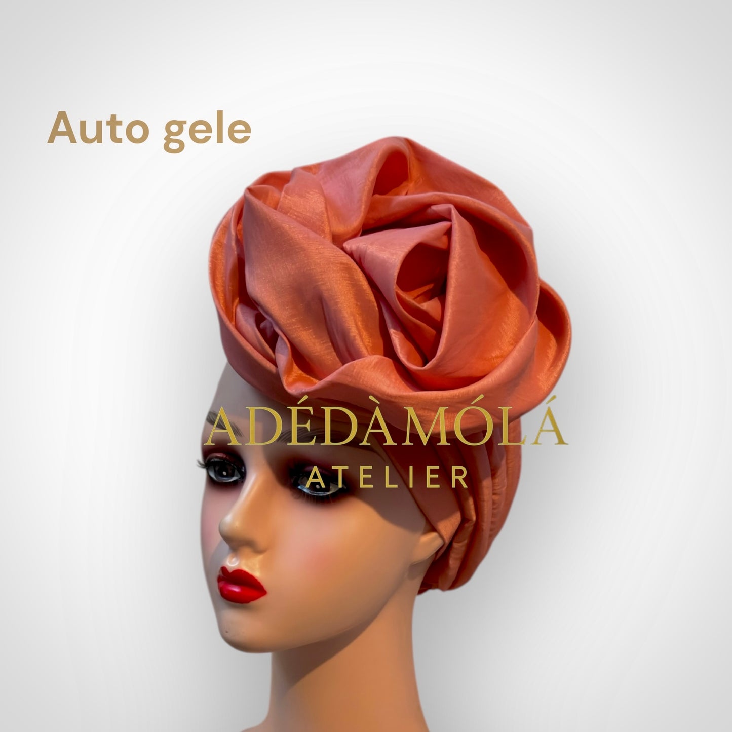 Auto gele headgear- For women of class and prestege- Rose design