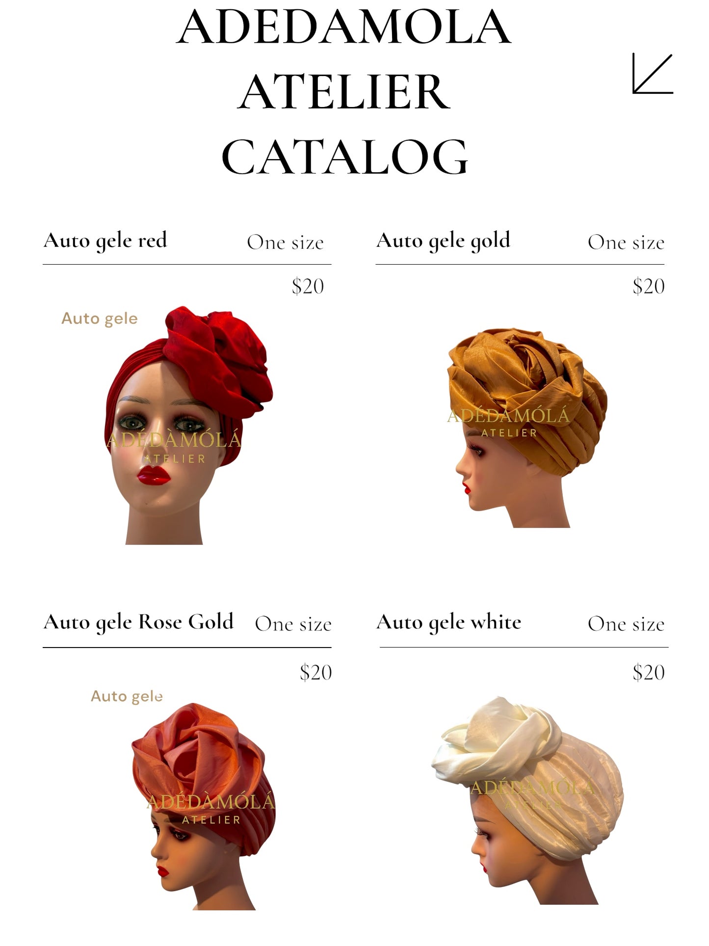 Auto gele headgear- For women of class and prestege- Rose design