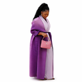 Luxury purple abaya kimono jacket from the IRIRI Collection by Adedamola Atelier - African ready-to-wear viscose wrap jacket for women