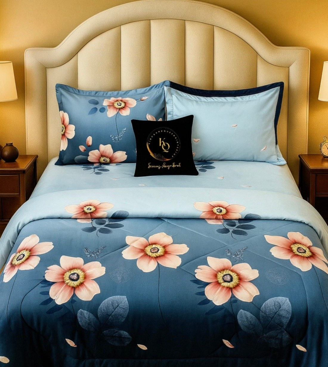 Blossom Drift – 6-Piece Floral Elegance Bedding Set