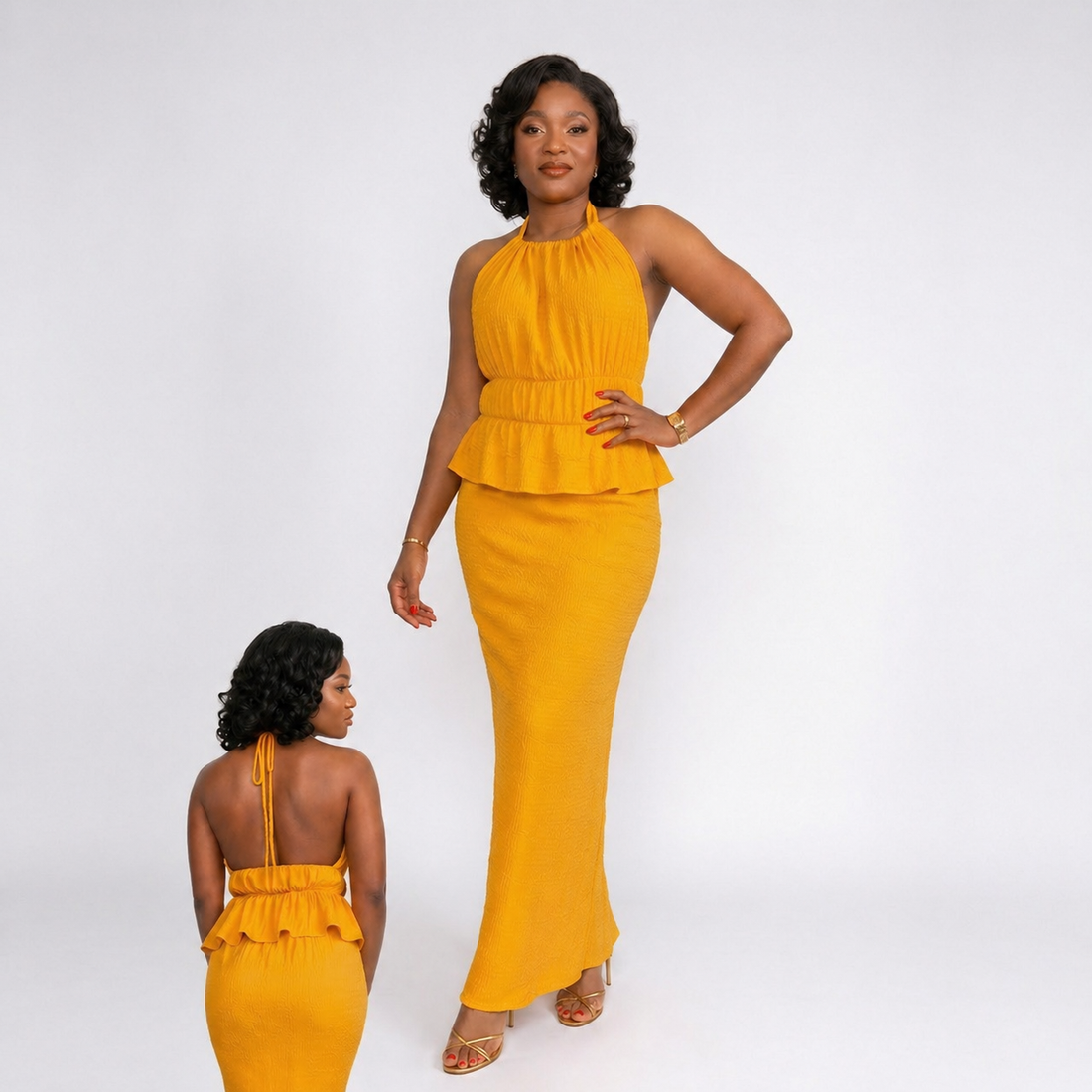 The Zuri glow | Two-Piece Summer Skirt & Top Set | Women's Co-ord | Edmonton & Canada