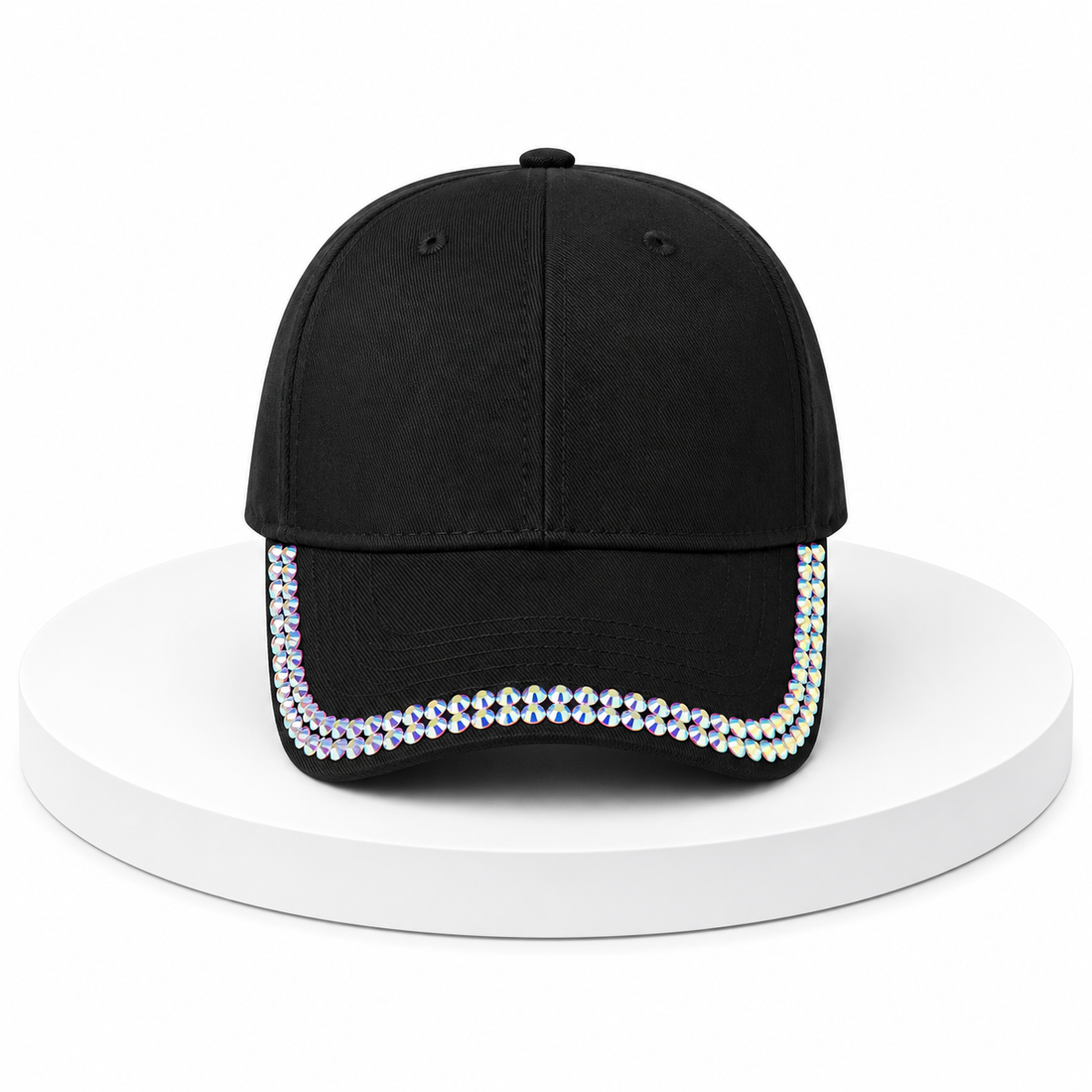 Women's Rhinestone Baseball Cap | Crystal Studded Face Cap | Sparkle Bling Hat for Women | Adedamola Atelier