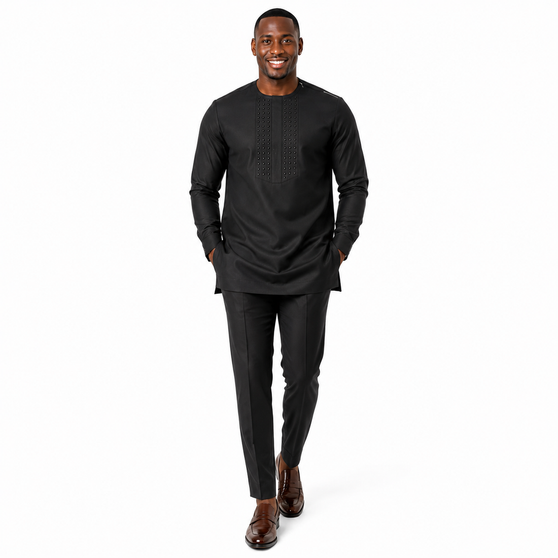 Heritage Gentlemen African Men’s 2‑Piece Set | Adedamola Atelier Edmonton